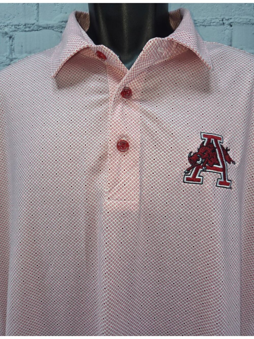 Arkansas Razorbacks Cutter & Buck Mens Performance Polo Large - Picture 3 of 7